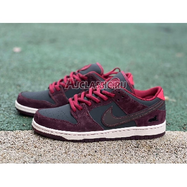 RIOT Skateshop x Nike Dunk Low SB Mahogany Dark Beetroot Mahogany/Dark Beetroot/Team Red/Sail/Night Maroon FZ1289-200 Mens Womens Shoes