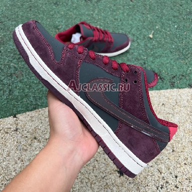 RIOT Skateshop x Nike Dunk Low SB Mahogany Dark Beetroot Mahogany/Dark Beetroot/Team Red/Sail/Night Maroon FZ1289-200 Mens Womens Shoes