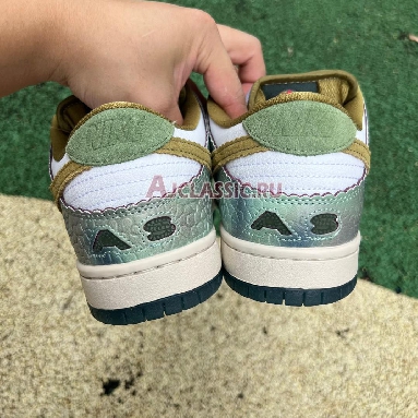 Alexis Sablone x Nike Dunk Low SB Chameleon Oil Green/Desert Moss/White HJ3386-300 Replicas Shoes