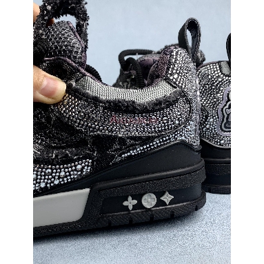 Louis Vuitton LV Skate Sneaker Black Swarovski Monogram Black/Grey 1ABMHV Replicas Shoes