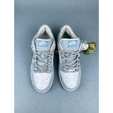 Sean Cliver x Nike SB Dunk Low Holiday Special Ice Blue/White-Metallic Gold-Metallic Silver DC9936-100-2 Mens Womens Shoes