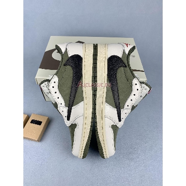 Travis Scott x Air Jordan 1 Retro Low OG SP Reverse Olive Medium Olive/Black/Sail/Muslin DM7866-200-2 Mens Womens Shoes