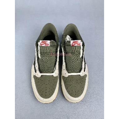 Travis Scott x Air Jordan 1 Retro Low OG SP Reverse Olive Medium Olive/Black/Sail/Muslin DM7866-200-2 Mens Womens Shoes