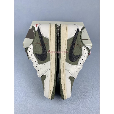 Travis Scott x Air Jordan 1 Retro Low OG SP Reverse Olive Medium Olive/Black/Sail/Muslin DM7866-200-2 Mens Womens Shoes