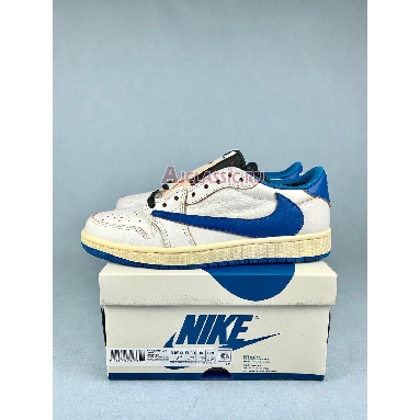 Fragment Design x Travis Scott x Air Jordan 1 Retro Low OG SP Sail Military Blue Sail/Black/Muslin/Military Blue DM7866-104 Replicas Shoes