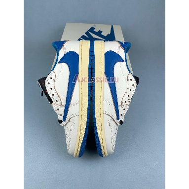 Fragment Design x Travis Scott x Air Jordan 1 Retro Low OG SP Sail Military Blue Sail/Black/Muslin/Military Blue DM7866-104 Replicas Shoes