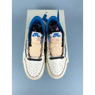 Fragment Design x Travis Scott x Air Jordan 1 Retro Low OG SP Sail Military Blue Sail/Black/Muslin/Military Blue DM7866-104 Replicas Shoes