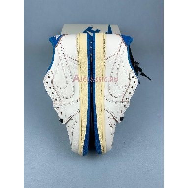 Fragment Design x Travis Scott x Air Jordan 1 Retro Low OG SP Sail Military Blue Sail/Black/Muslin/Military Blue DM7866-104 Replicas Shoes