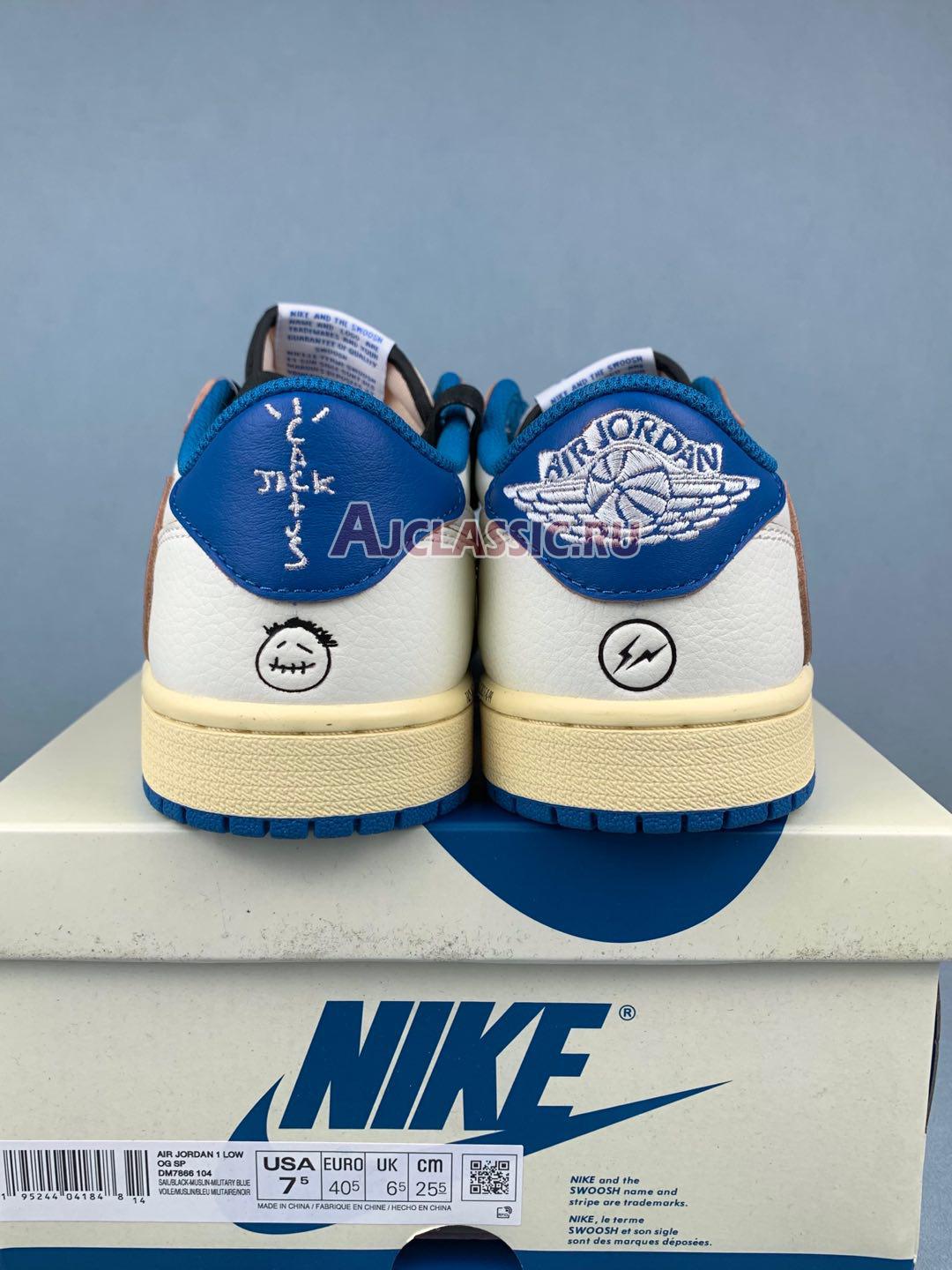 Fragment Design x Travis Scott x Air Jordan 1 Retro Low OG SP "Sail Military Blue" DM7866-104