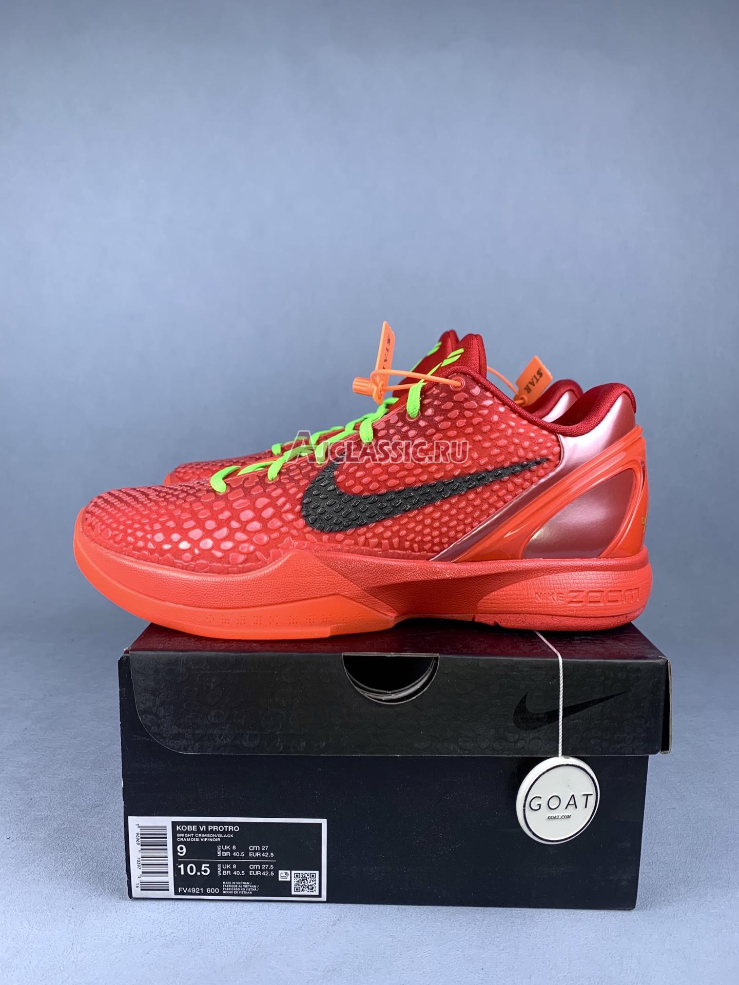 New Nike Kobe 6 Protro "Reverse Grinch" FV4921-600-2 Shoes