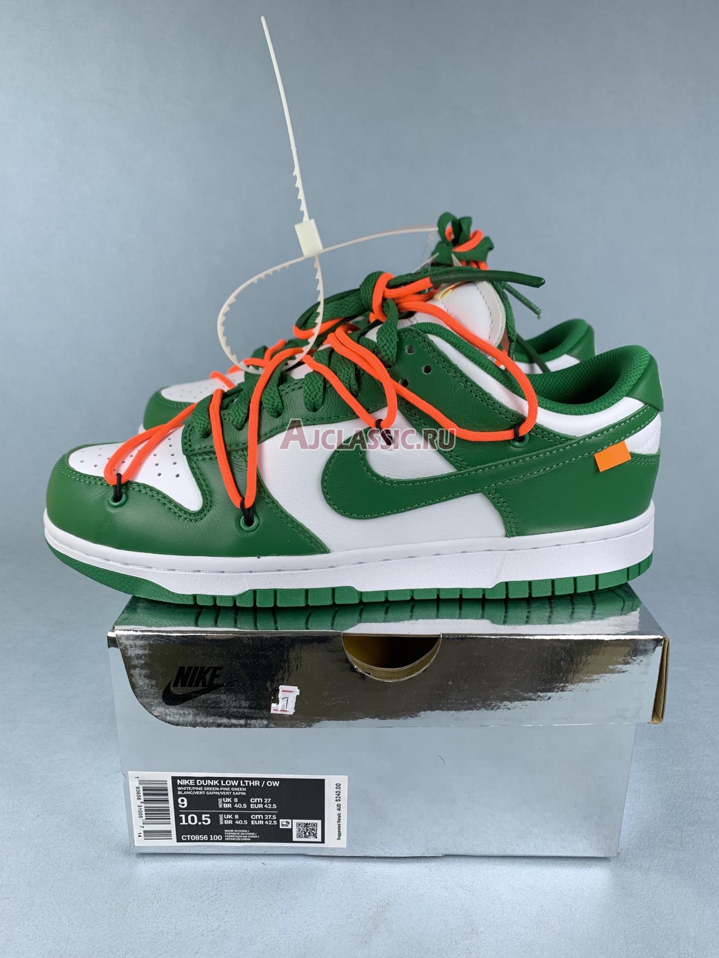 New Nike Dunk Low "Off-White Pine Green" CT0856-100-3 Shoes