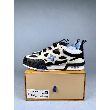 Buy Louis Vuitton LV Skate Sneaker Black Cream Blue Blue 1ADE0I Quality Reps Replicas Shoes