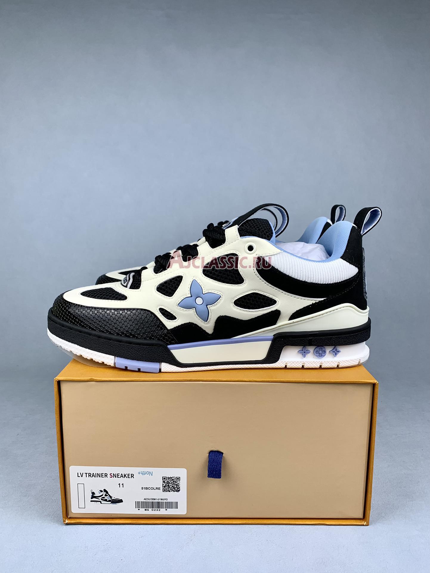 New Louis Vuitton LV Skate Sneaker "Black Cream Blue" 1ADE0I Shoes