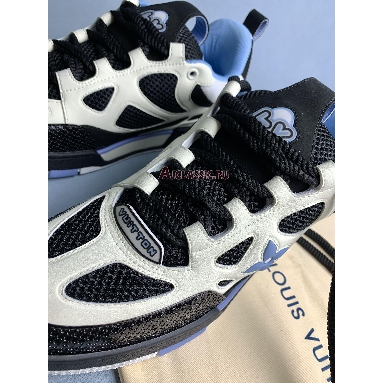 Buy Louis Vuitton LV Skate Sneaker Black Cream Blue Blue 1ADE0I Quality Reps Replicas Shoes