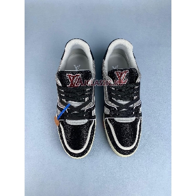 Buy Louis Vuitton LV Trainer Black Grey Crystal Black 1AA6PV Quality Reps Replicas Shoes