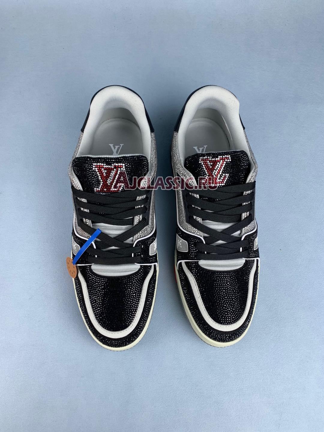 New Louis Vuitton LV Trainer "Black Grey Crystal" 1AA6PV Shoes