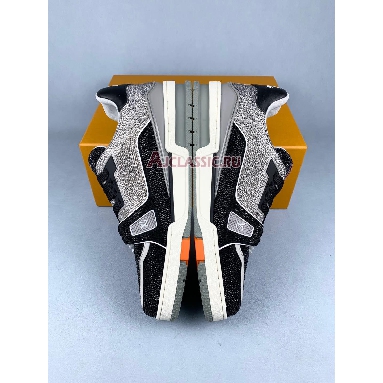 Buy Louis Vuitton LV Trainer Sneaker Black Grey Orange Crystal Black 1AA6PV-2 Quality Reps Replicas Shoes