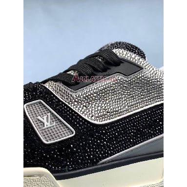 Buy Louis Vuitton LV Trainer Sneaker Black Grey Orange Crystal Black 1AA6PV-2 Quality Reps Replicas Shoes