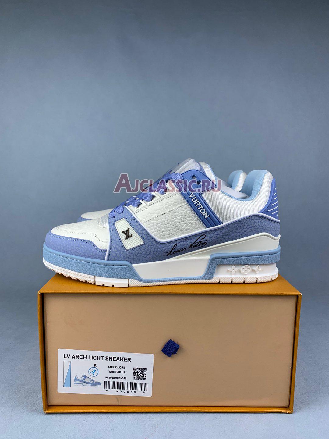 New Louis Vuitton LV Trainer Sneaker "Blue White" 1AD6BJ Shoes