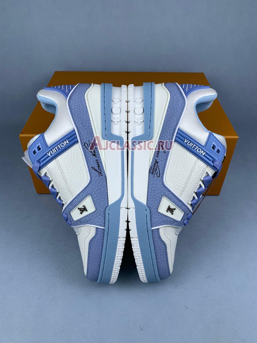 New Louis Vuitton LV Trainer Sneaker "Blue White" 1AD6BJ Shoes