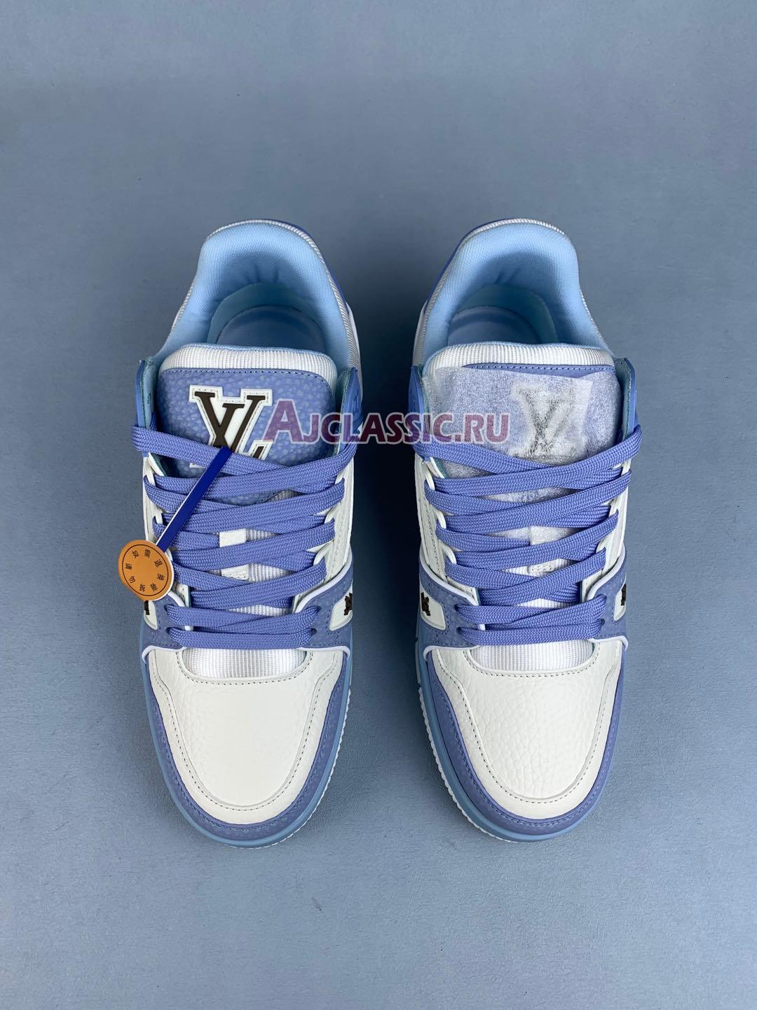 New Louis Vuitton LV Trainer Sneaker "Blue White" 1AD6BJ Shoes