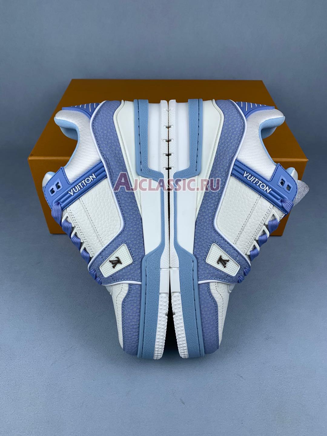 New Louis Vuitton LV Trainer Sneaker "Blue White" 1AD6BJ Shoes