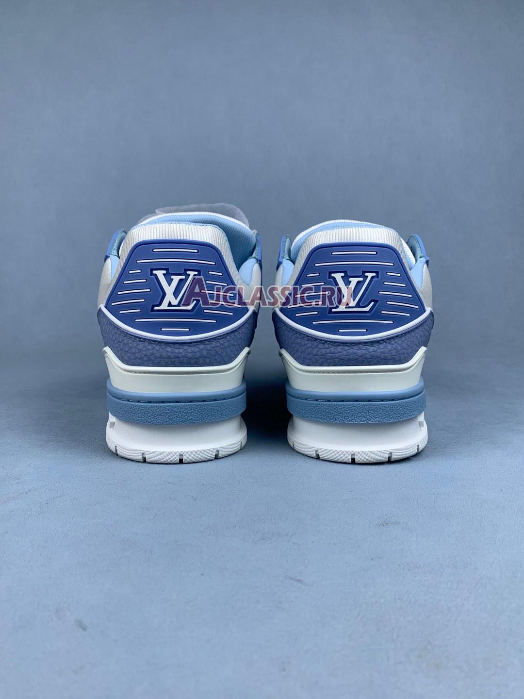 New Louis Vuitton LV Trainer Sneaker "Blue White" 1AD6BJ Shoes