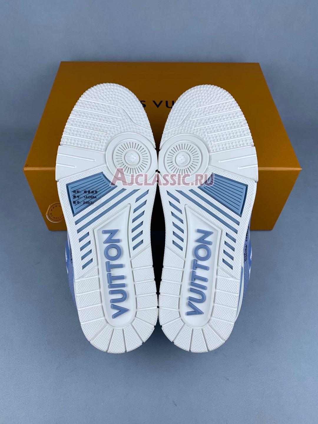 New Louis Vuitton LV Trainer Sneaker "Blue White" 1AD6BJ Shoes