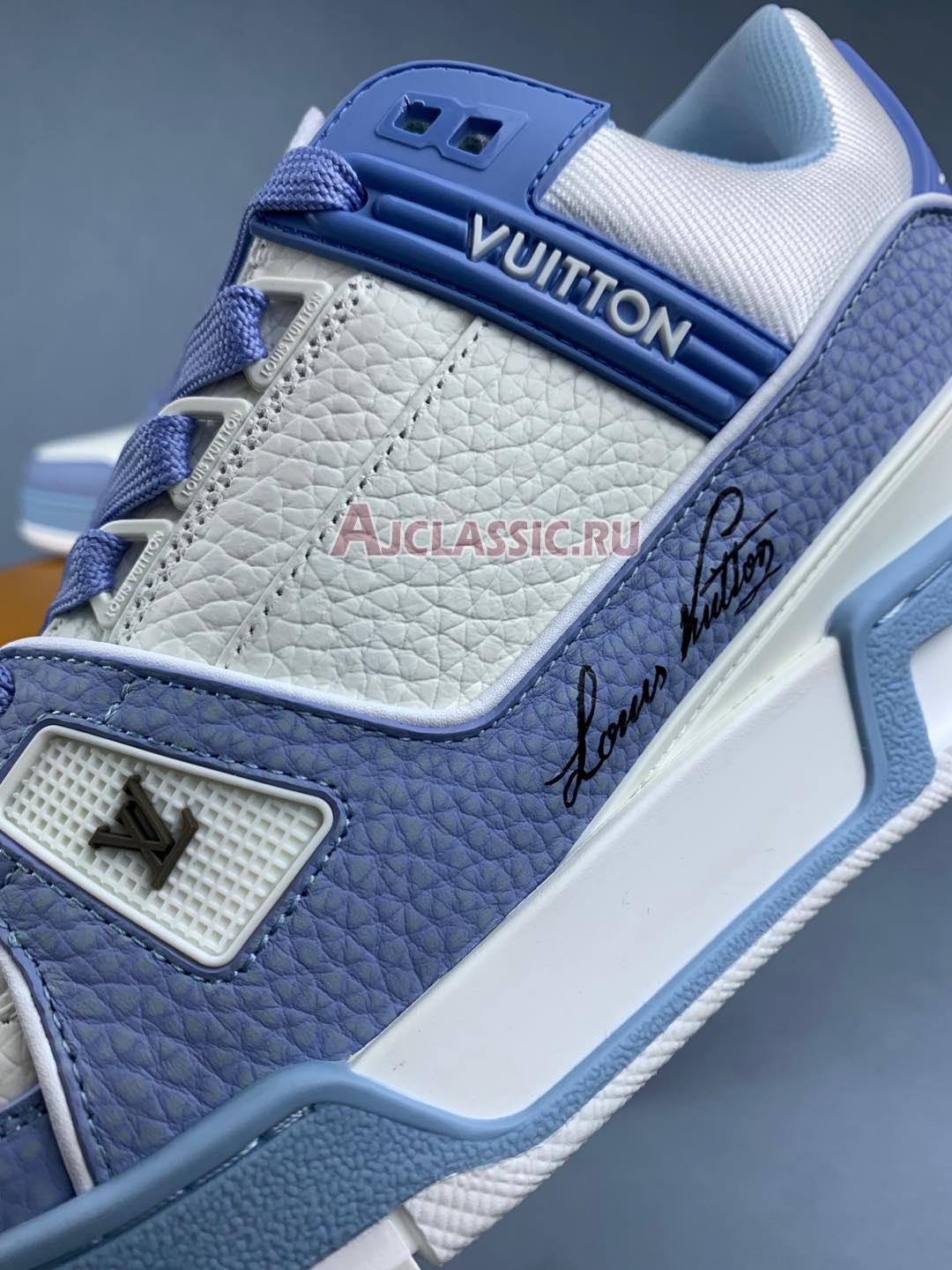 New Louis Vuitton LV Trainer Sneaker "Blue White" 1AD6BJ Shoes