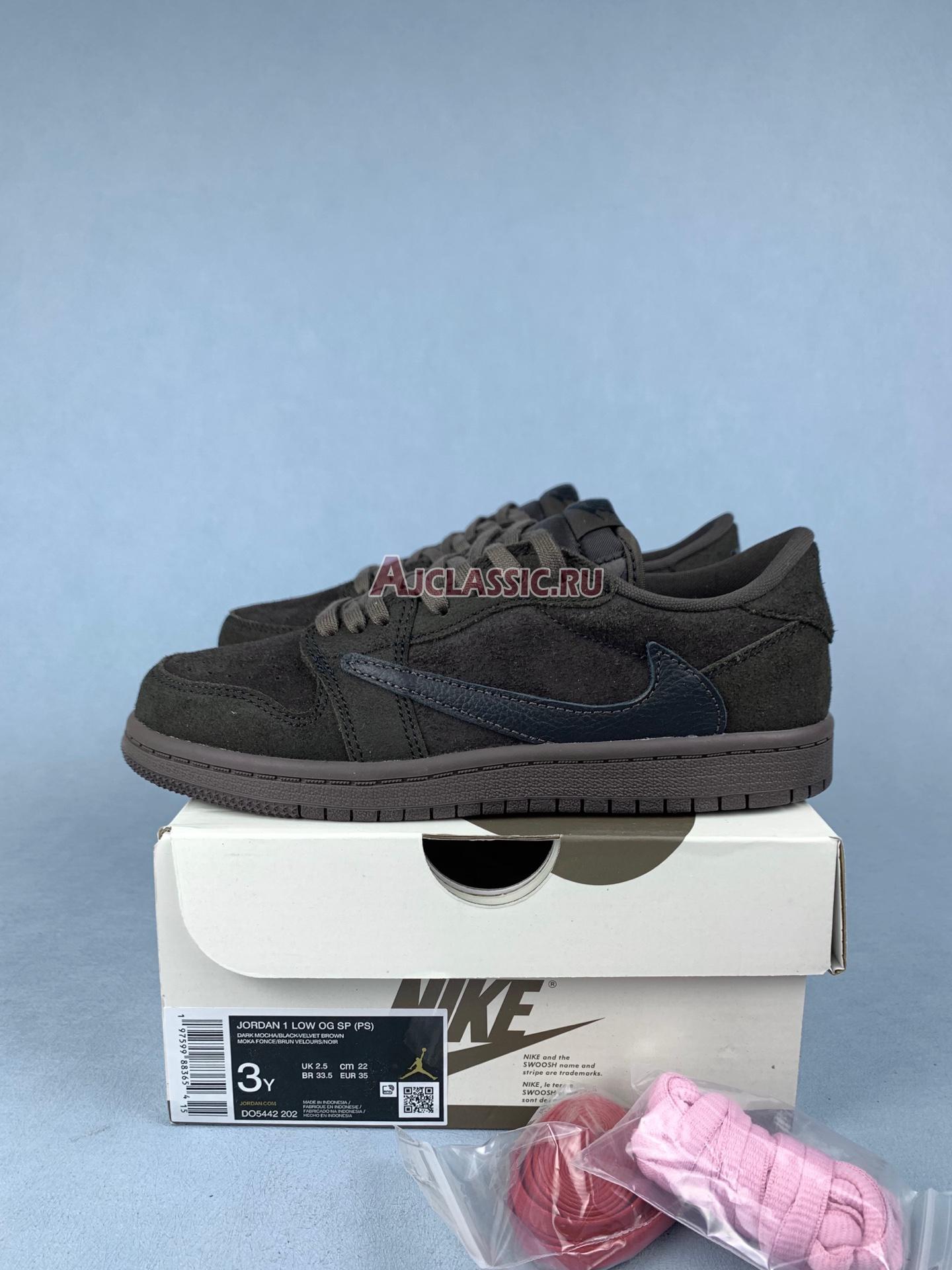 New Kids Travis Scott x Air Jordan 1 Retro Low OG SP PS "Velvet Brown" DO5442-202 Shoes