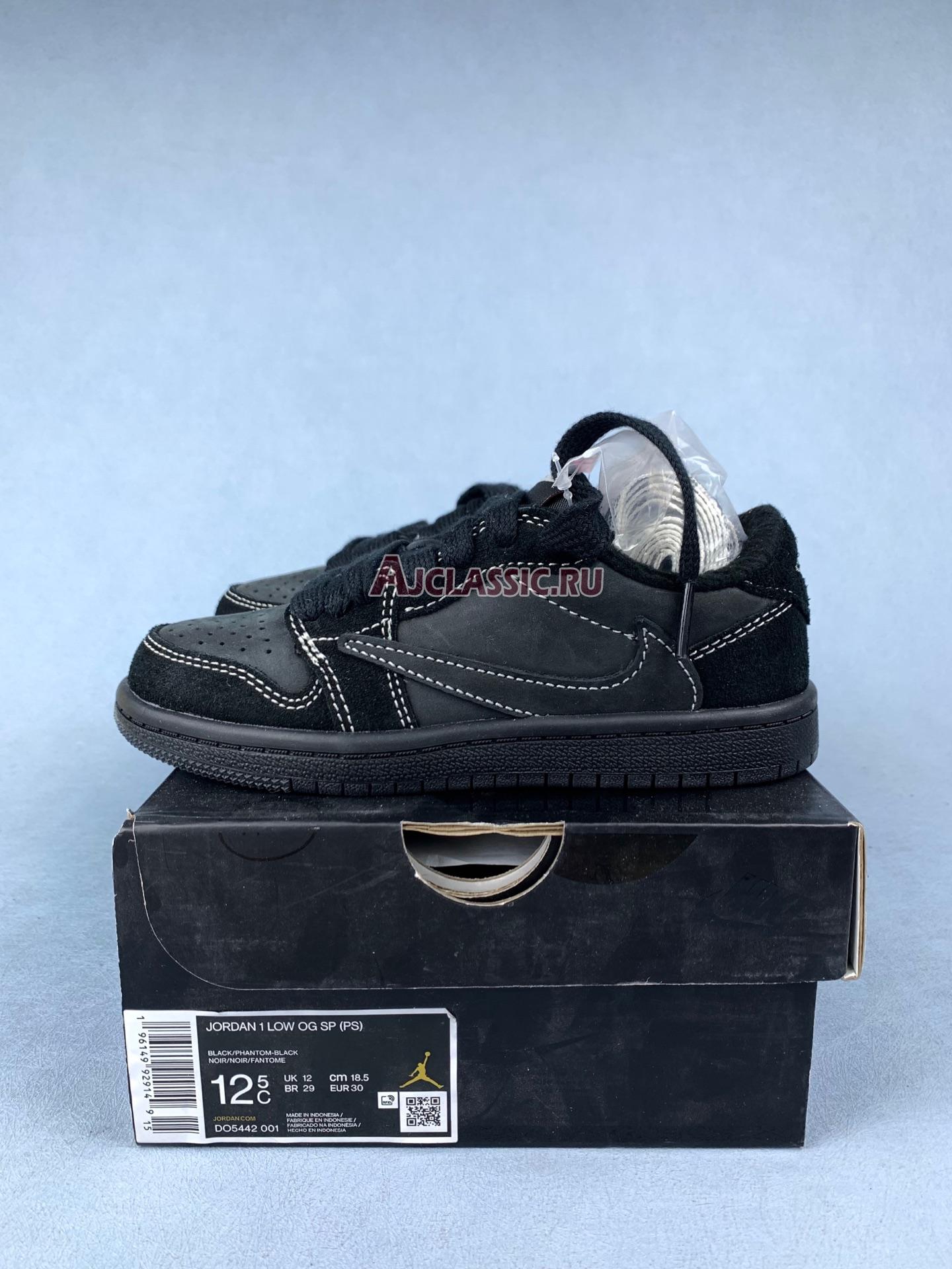 New Kids Travis Scott x Air Jordan 1 Retro Low OG SP PS "Black Phantom" DO5442-001 Shoes