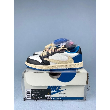 Buy Kids Fragment Design x Travis Scott x Air Jordan 1 Retro Low OG SP PS Military Blue Blue DM7866-140-3 Quality Reps Replicas Shoes