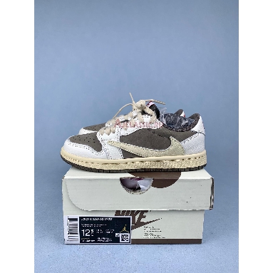 Buy Kids Travis Scott x Air Jordan 1 Retro Low OG PS Reverse Mocha Brown DO5442-162 Quality Reps Replicas Shoes