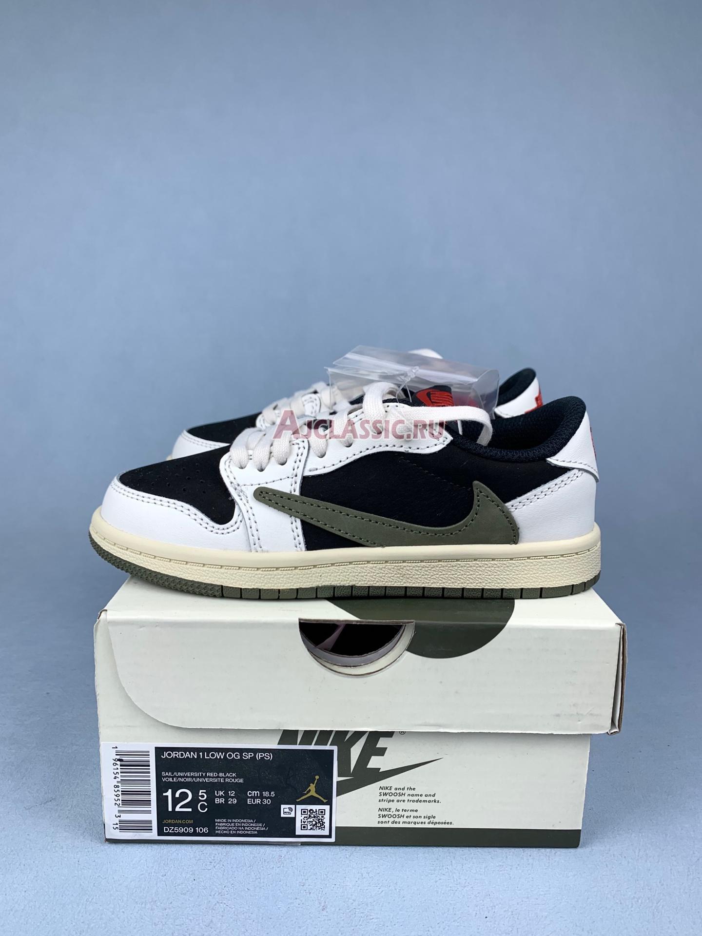 New Kids Travis Scott x Air Jordan 1 Retro Low OG SP PS "Olive" DZ5909-106 Shoes